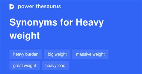 HEAVYWEIGHT in Thesaurus: 1000+ Synonyms & Antonyms for .